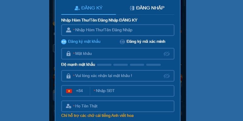 Các thao tác đăng ký 58WIN vô cùng dễ dàng và nhanh chóng 