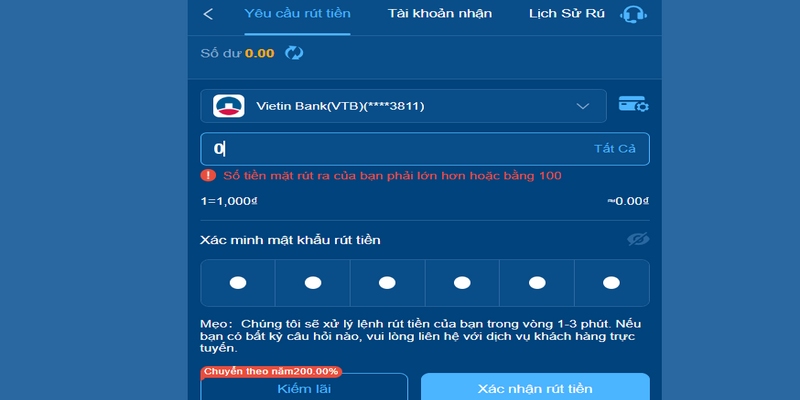 Khi rút tiền 58WIN, hãy lựa chọn phương thức mà thành viên cảm thấy tiện lợi
